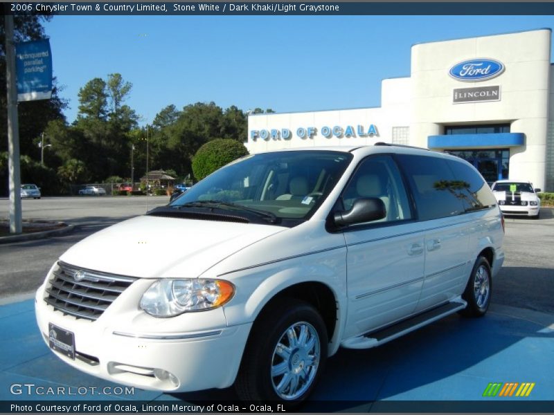 Stone White / Dark Khaki/Light Graystone 2006 Chrysler Town & Country Limited