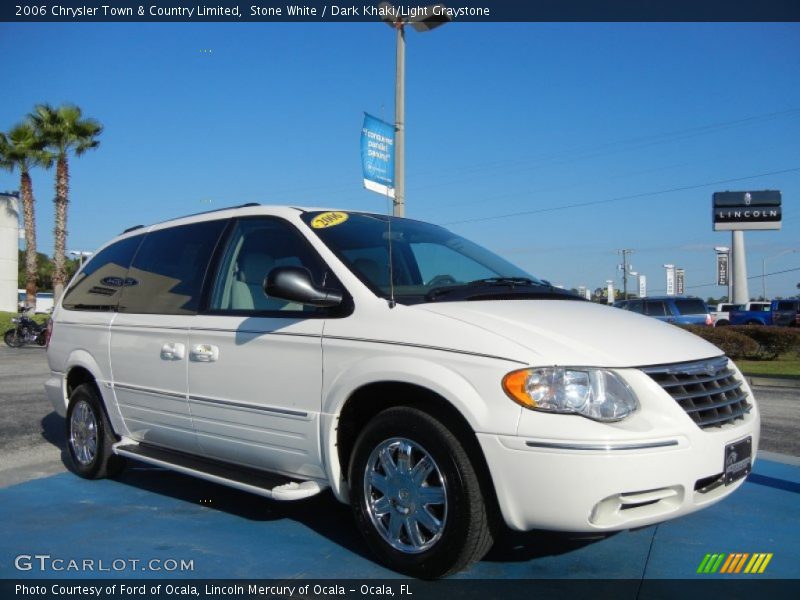 Stone White / Dark Khaki/Light Graystone 2006 Chrysler Town & Country Limited