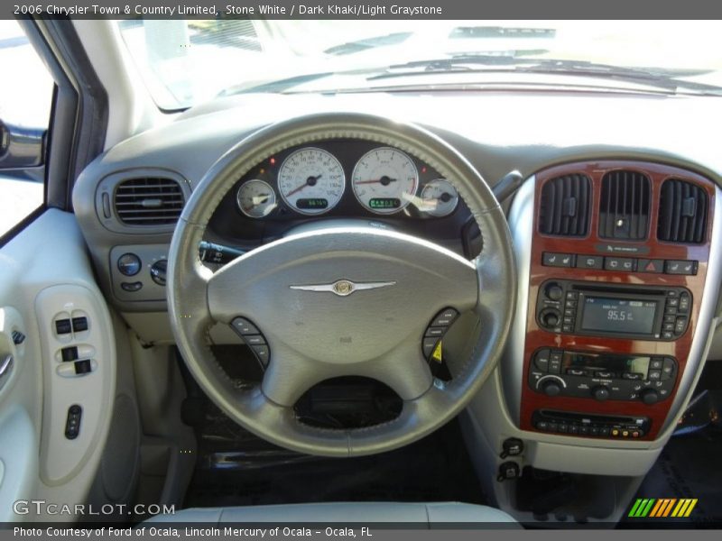 Stone White / Dark Khaki/Light Graystone 2006 Chrysler Town & Country Limited