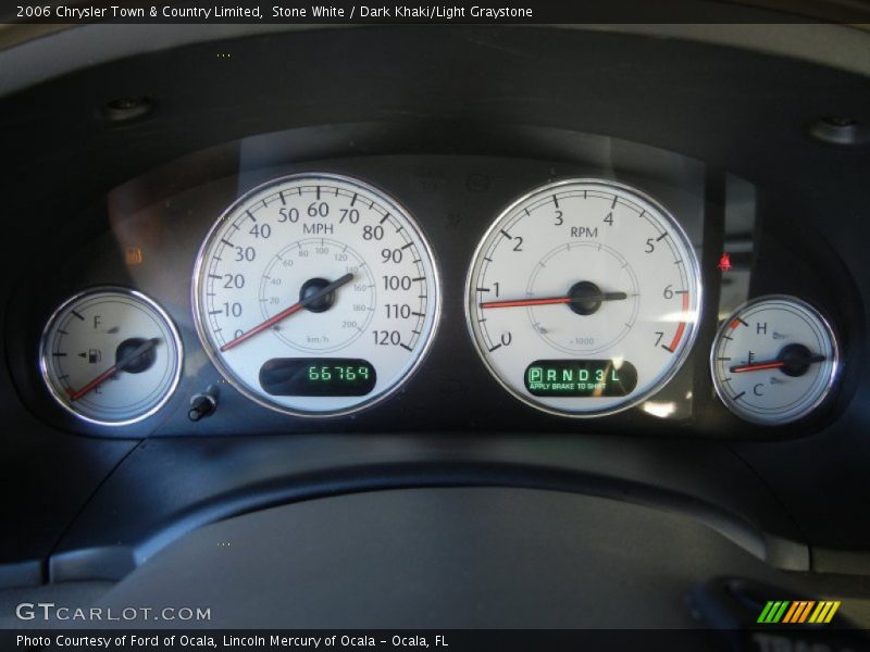 Stone White / Dark Khaki/Light Graystone 2006 Chrysler Town & Country Limited