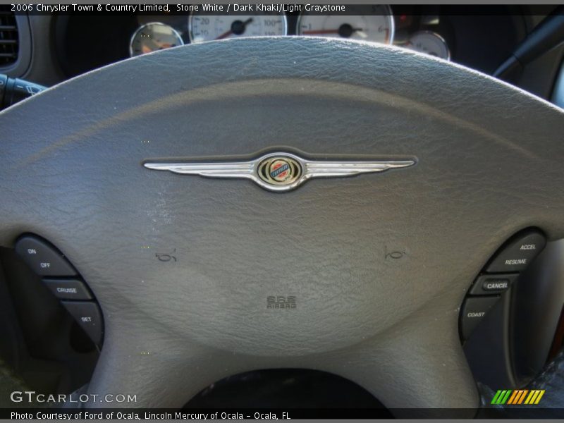 Stone White / Dark Khaki/Light Graystone 2006 Chrysler Town & Country Limited