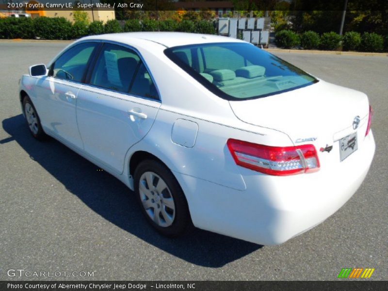 Super White / Ash Gray 2010 Toyota Camry LE