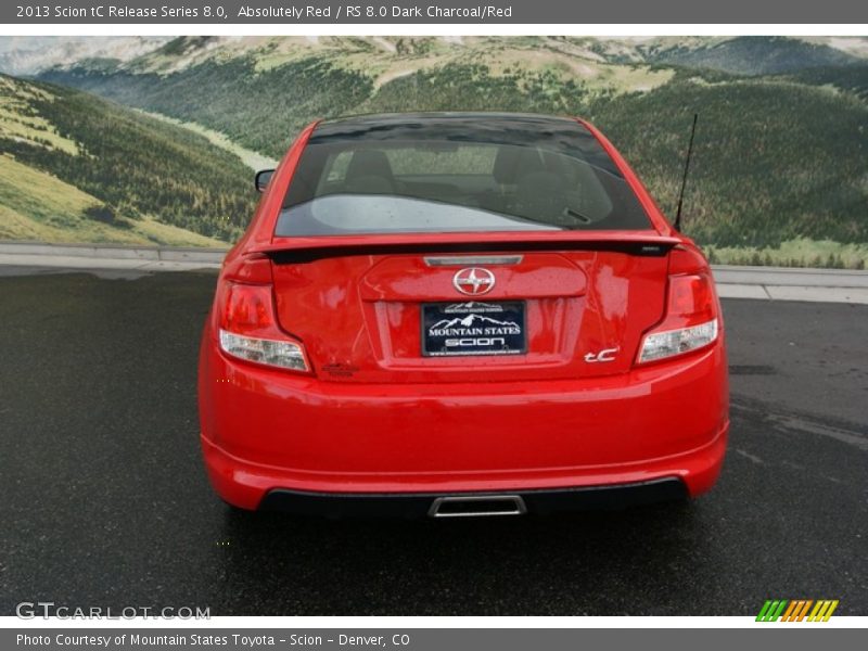 Absolutely Red / RS 8.0 Dark Charcoal/Red 2013 Scion tC Release Series 8.0