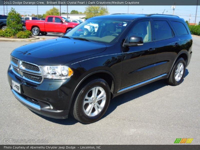 Brilliant Black Crystal Pearl / Dark Graystone/Medium Graystone 2011 Dodge Durango Crew