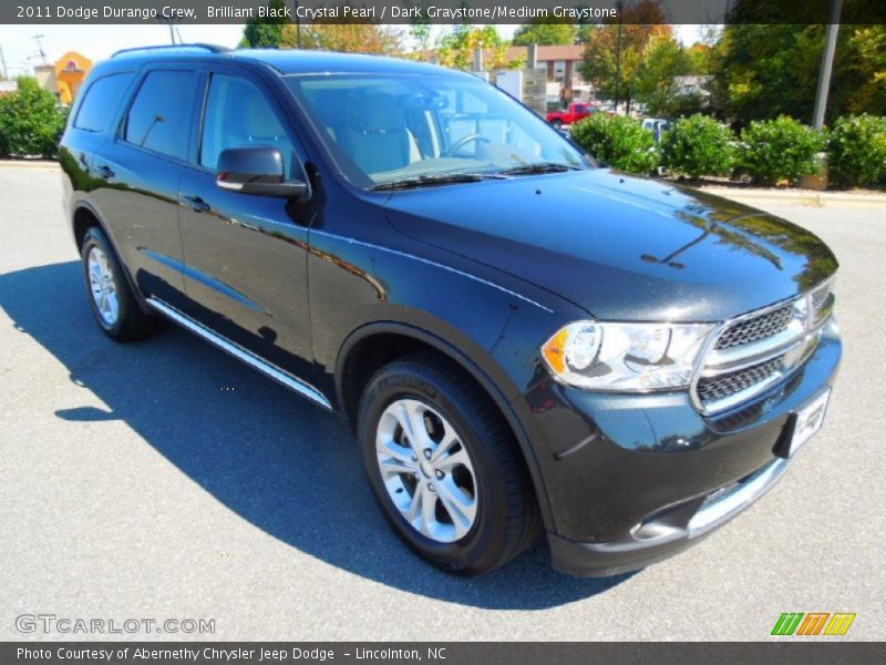 Brilliant Black Crystal Pearl / Dark Graystone/Medium Graystone 2011 Dodge Durango Crew