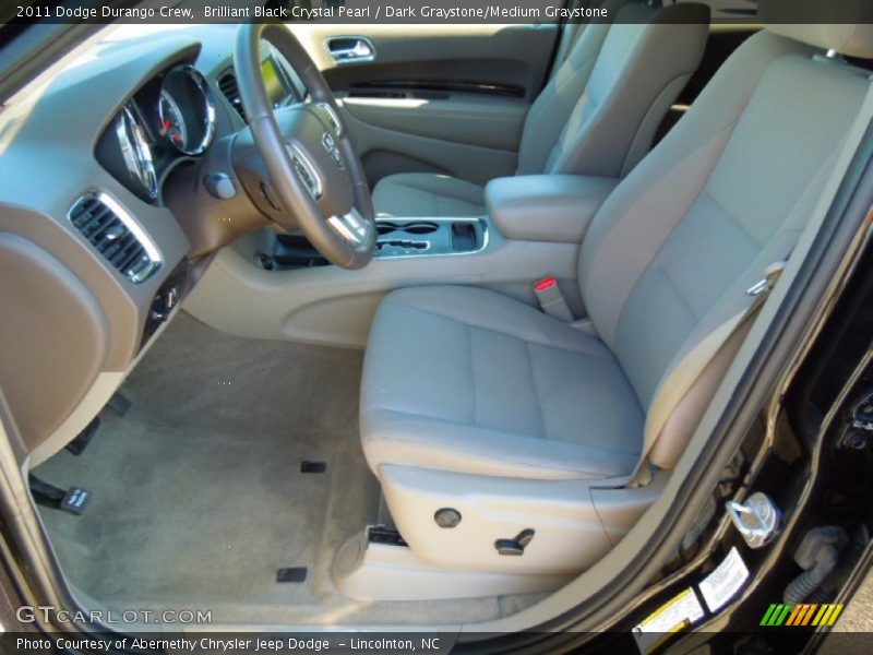 Brilliant Black Crystal Pearl / Dark Graystone/Medium Graystone 2011 Dodge Durango Crew