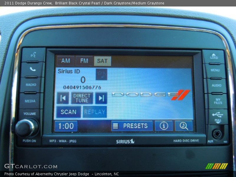 Brilliant Black Crystal Pearl / Dark Graystone/Medium Graystone 2011 Dodge Durango Crew