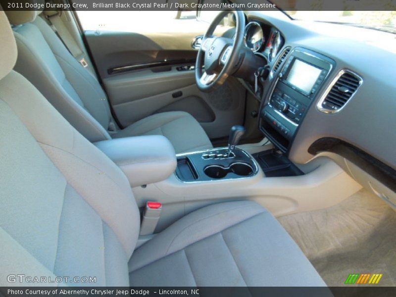 Brilliant Black Crystal Pearl / Dark Graystone/Medium Graystone 2011 Dodge Durango Crew
