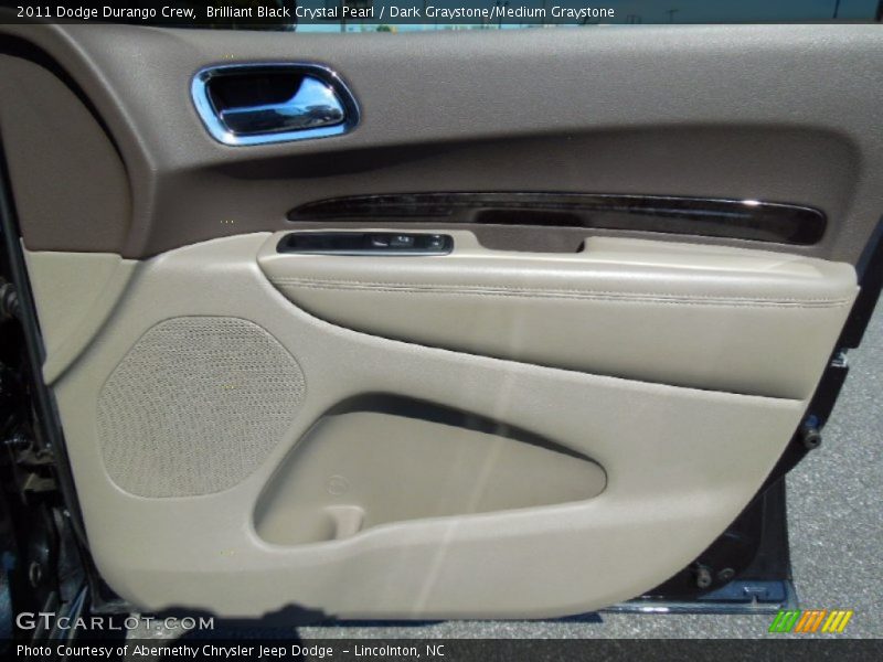 Brilliant Black Crystal Pearl / Dark Graystone/Medium Graystone 2011 Dodge Durango Crew