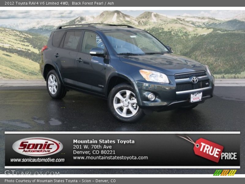 Black Forest Pearl / Ash 2012 Toyota RAV4 V6 Limited 4WD