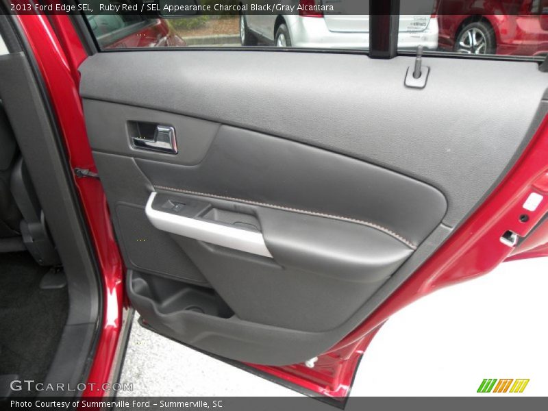 Ruby Red / SEL Appearance Charcoal Black/Gray Alcantara 2013 Ford Edge SEL