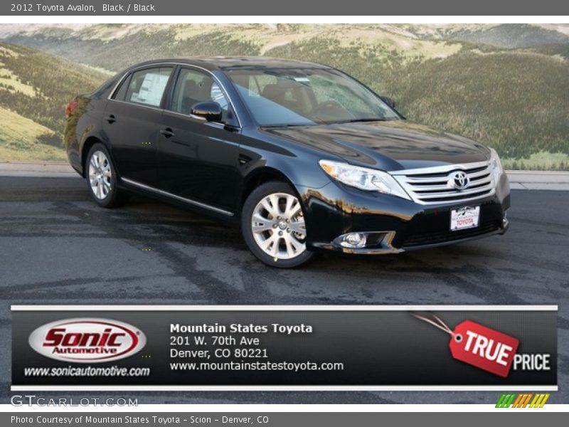 Black / Black 2012 Toyota Avalon