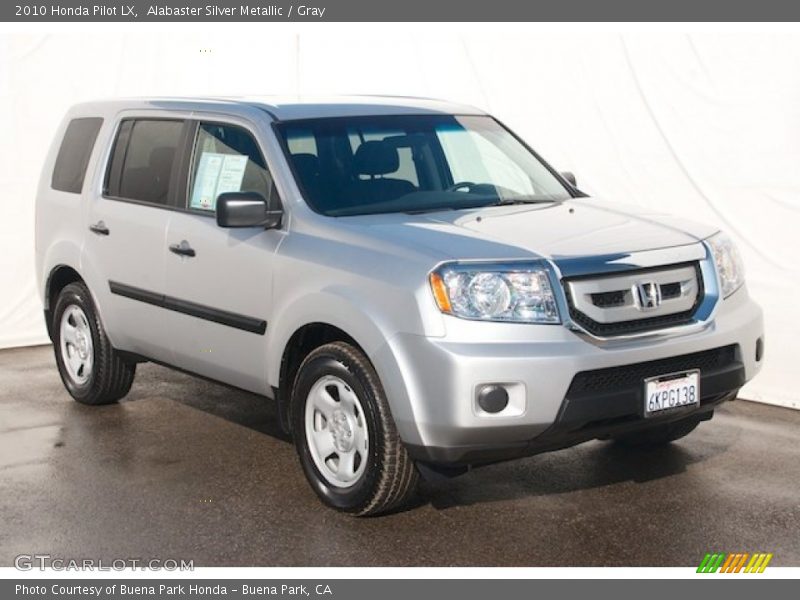 Alabaster Silver Metallic / Gray 2010 Honda Pilot LX