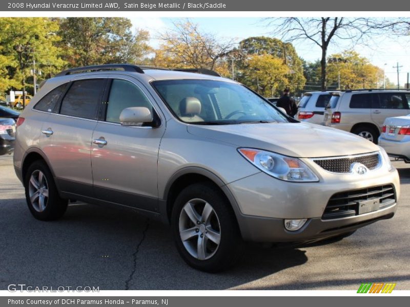 Satin Beige Metallic / Black/Saddle 2008 Hyundai Veracruz Limited AWD