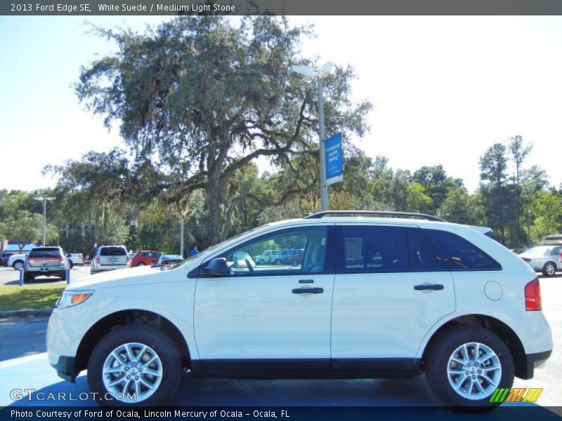 White Suede / Medium Light Stone 2013 Ford Edge SE