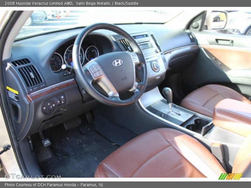 Satin Beige Metallic / Black/Saddle 2008 Hyundai Veracruz Limited AWD