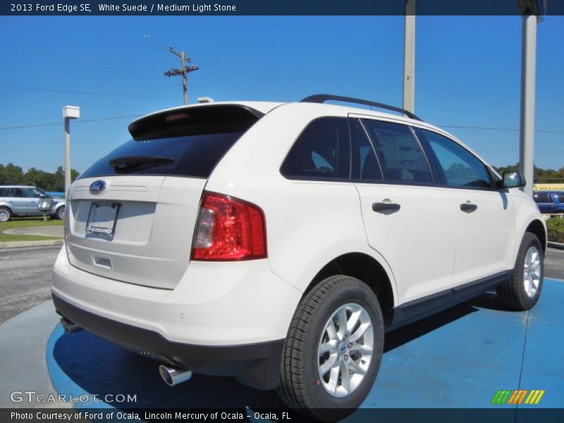 White Suede / Medium Light Stone 2013 Ford Edge SE