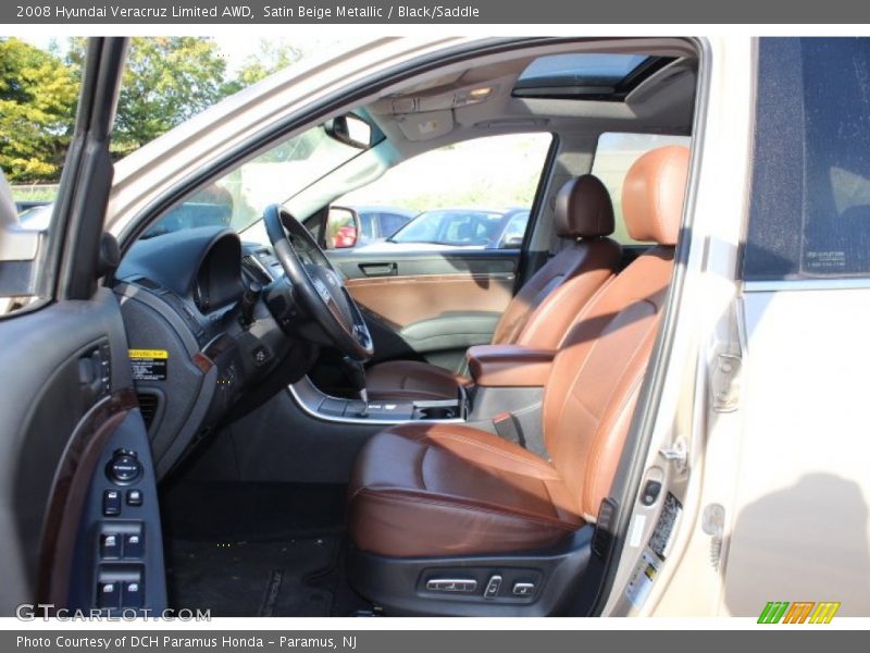 Satin Beige Metallic / Black/Saddle 2008 Hyundai Veracruz Limited AWD