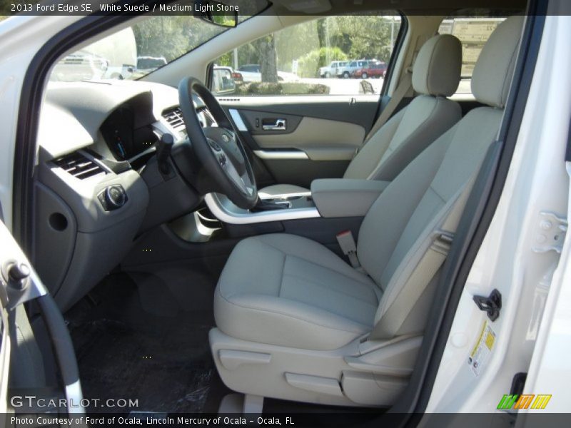 White Suede / Medium Light Stone 2013 Ford Edge SE