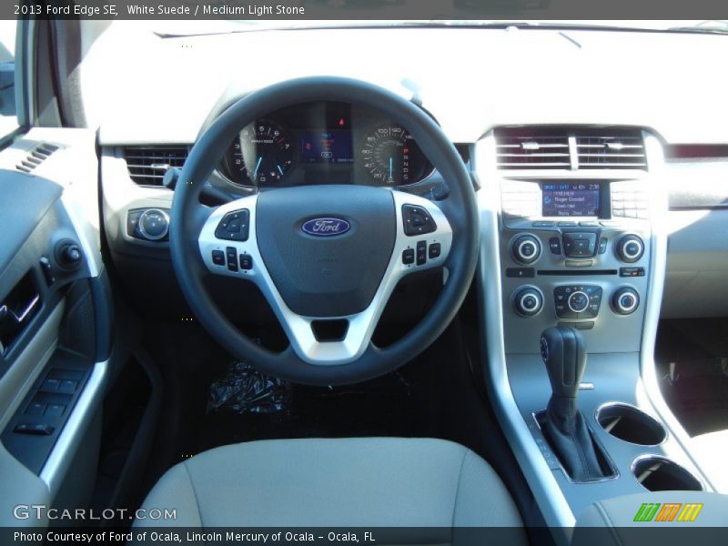 White Suede / Medium Light Stone 2013 Ford Edge SE