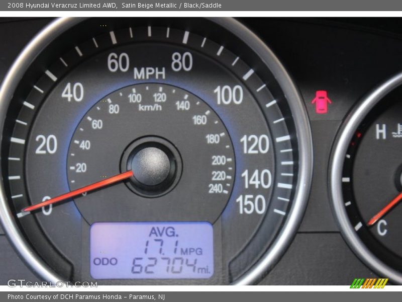 Satin Beige Metallic / Black/Saddle 2008 Hyundai Veracruz Limited AWD