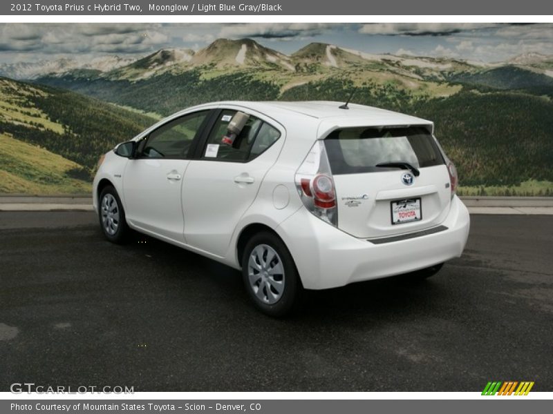 Moonglow / Light Blue Gray/Black 2012 Toyota Prius c Hybrid Two
