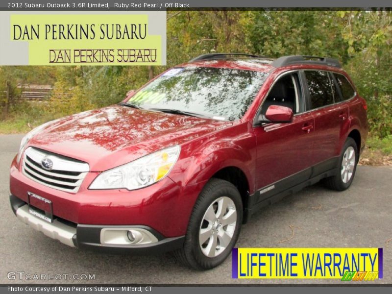 Ruby Red Pearl / Off Black 2012 Subaru Outback 3.6R Limited