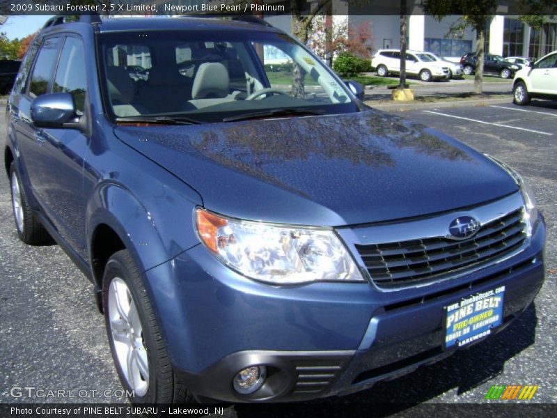 Newport Blue Pearl / Platinum 2009 Subaru Forester 2.5 X Limited