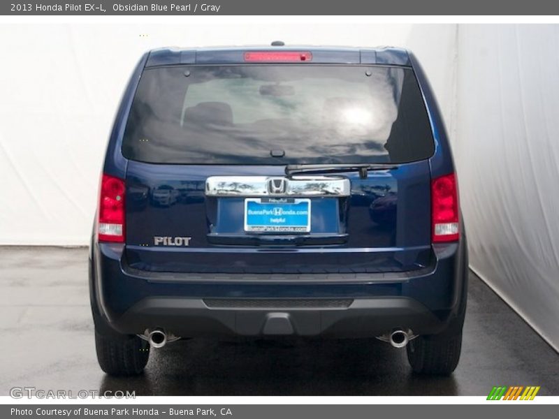 Obsidian Blue Pearl / Gray 2013 Honda Pilot EX-L