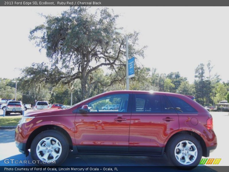 Ruby Red / Charcoal Black 2013 Ford Edge SEL EcoBoost