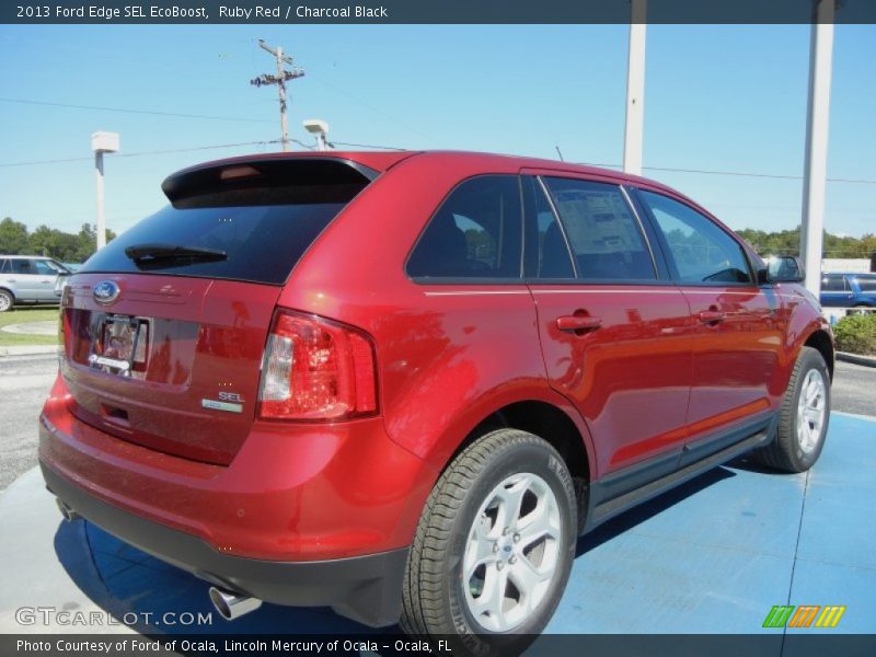 Ruby Red / Charcoal Black 2013 Ford Edge SEL EcoBoost