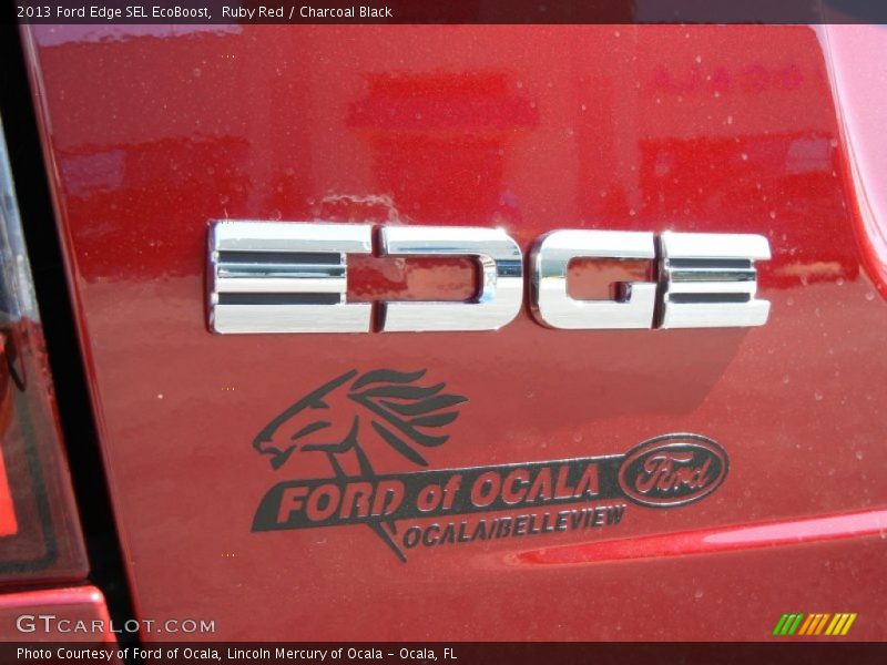 Ruby Red / Charcoal Black 2013 Ford Edge SEL EcoBoost