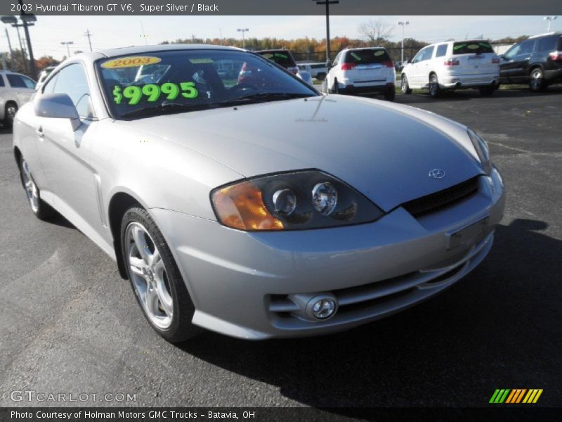 Super Silver / Black 2003 Hyundai Tiburon GT V6