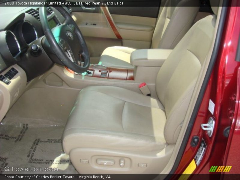 Salsa Red Pearl / Sand Beige 2008 Toyota Highlander Limited 4WD