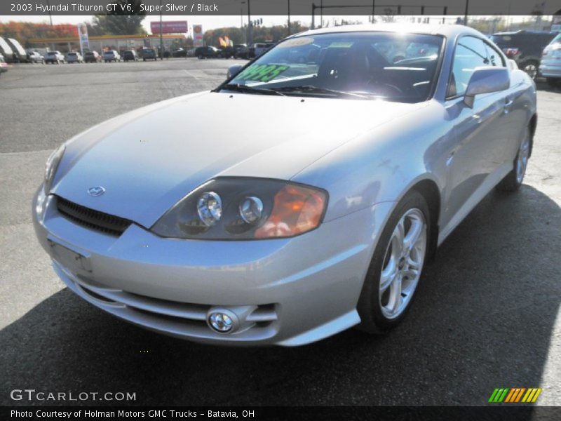 Super Silver / Black 2003 Hyundai Tiburon GT V6