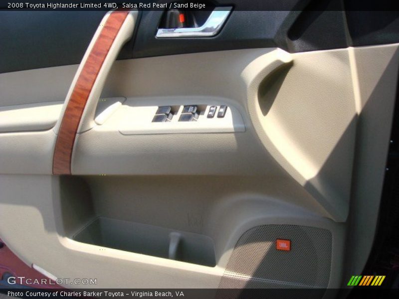 Salsa Red Pearl / Sand Beige 2008 Toyota Highlander Limited 4WD