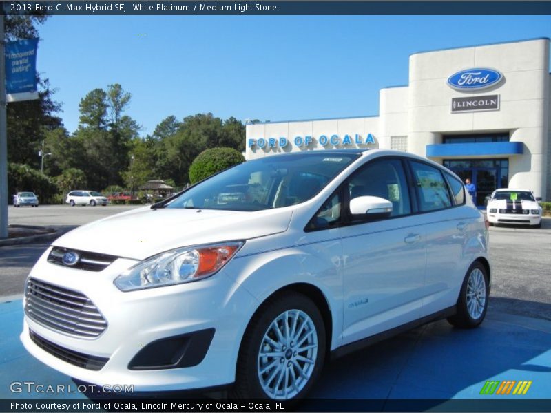 White Platinum / Medium Light Stone 2013 Ford C-Max Hybrid SE