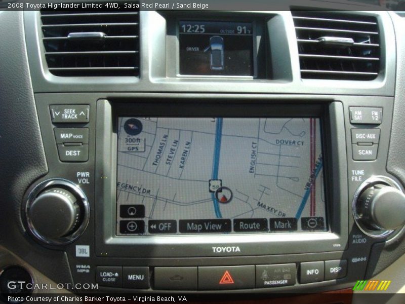 Salsa Red Pearl / Sand Beige 2008 Toyota Highlander Limited 4WD