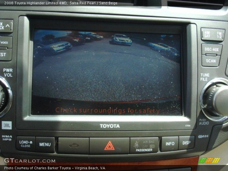 Salsa Red Pearl / Sand Beige 2008 Toyota Highlander Limited 4WD
