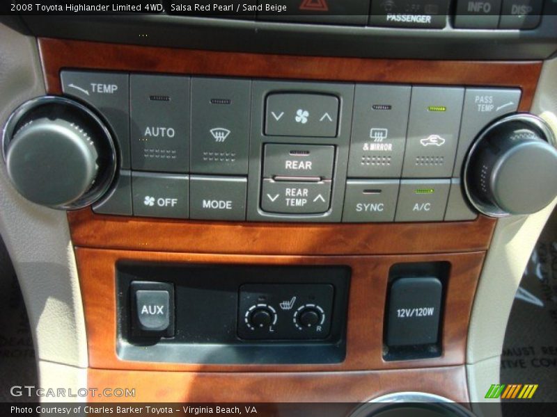 Salsa Red Pearl / Sand Beige 2008 Toyota Highlander Limited 4WD
