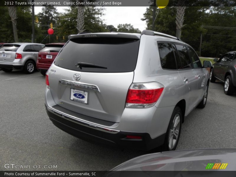 Classic Silver Metallic / Sand Beige 2012 Toyota Highlander Limited