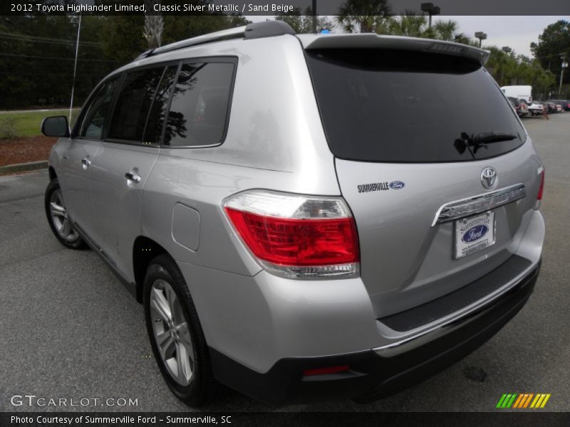 Classic Silver Metallic / Sand Beige 2012 Toyota Highlander Limited