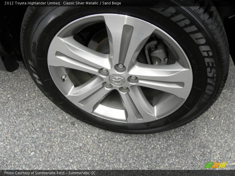 Classic Silver Metallic / Sand Beige 2012 Toyota Highlander Limited