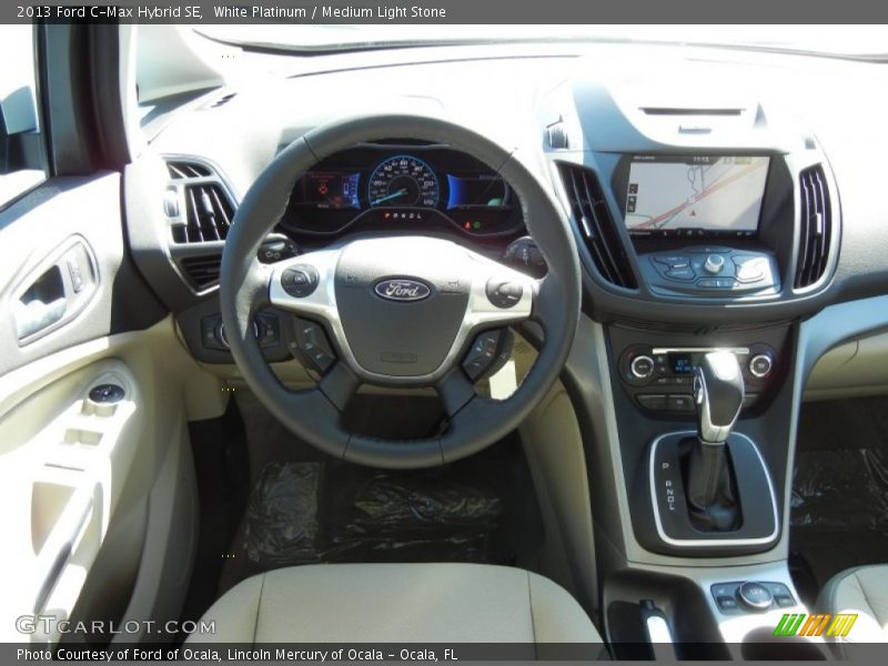 White Platinum / Medium Light Stone 2013 Ford C-Max Hybrid SE
