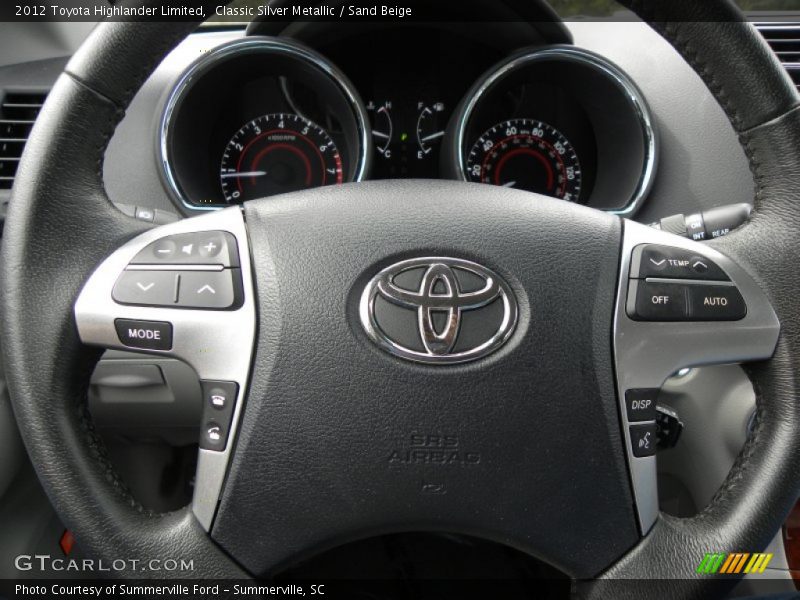 Classic Silver Metallic / Sand Beige 2012 Toyota Highlander Limited
