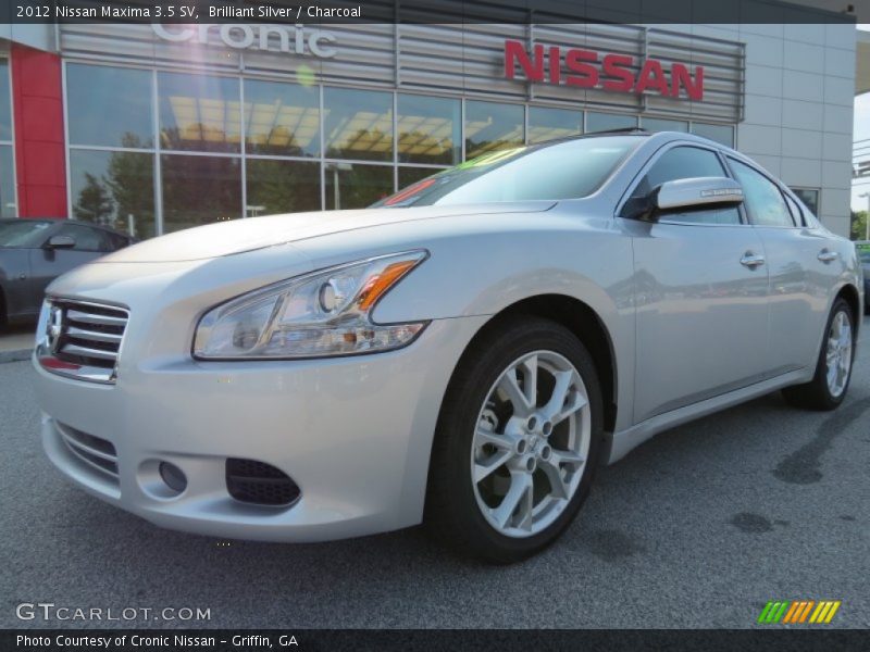 Brilliant Silver / Charcoal 2012 Nissan Maxima 3.5 SV