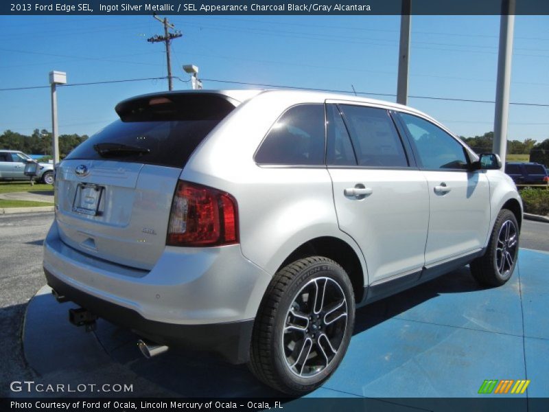 Ingot Silver Metallic / SEL Appearance Charcoal Black/Gray Alcantara 2013 Ford Edge SEL