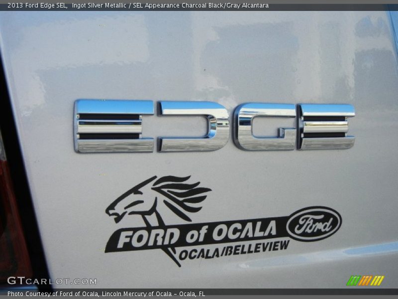 Ingot Silver Metallic / SEL Appearance Charcoal Black/Gray Alcantara 2013 Ford Edge SEL