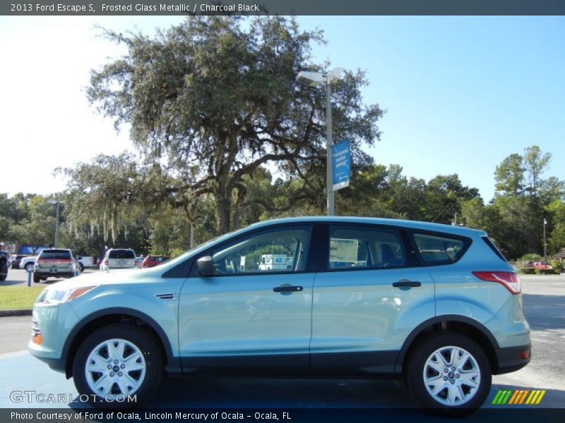 Frosted Glass Metallic / Charcoal Black 2013 Ford Escape S