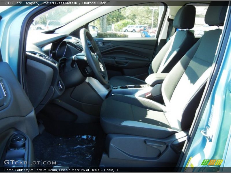Frosted Glass Metallic / Charcoal Black 2013 Ford Escape S